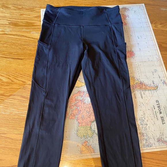 lululemon athletica Pants - lululemon Fast & Free 25’ Black High-Rise Leggings with Side Pockets